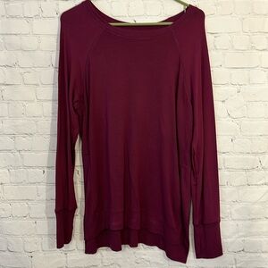 Active Life French terry burgundy tunic